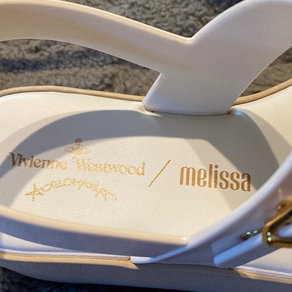 Vivienne Westwood White with Tan Platform Sandals - Picture 6 of 14